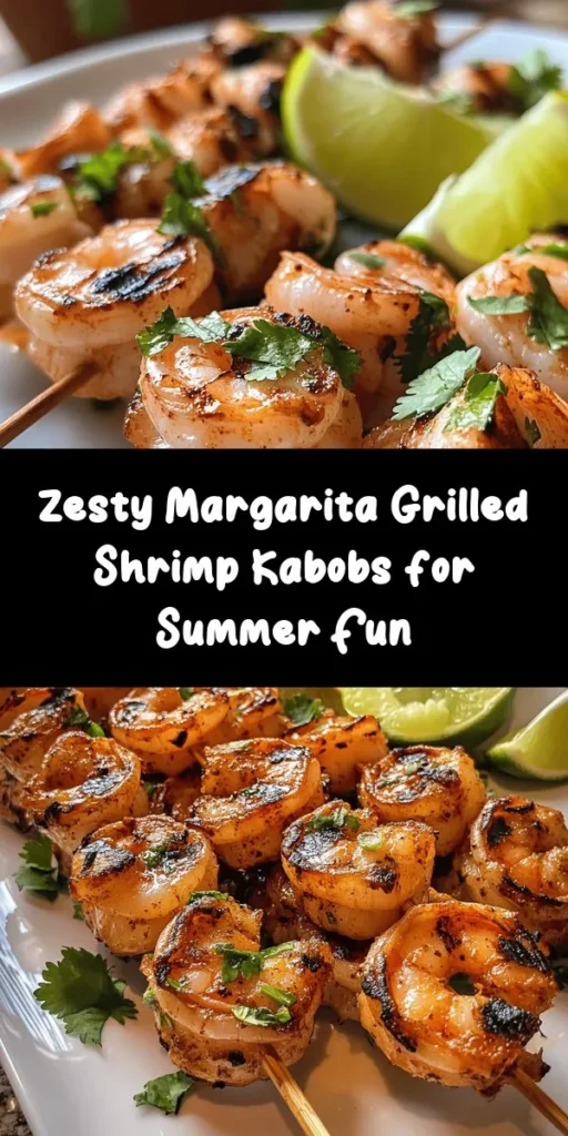 Fire up the grill and get ready for these juicy Margarita Grilled Shrimp Kabobs! Bursting with vibrant flavors from lime and orange juice, plus a hint of tequila, these skewers are perfect for summer gatherings. Easy to prepare, simply marinate the shrimp, skewer them, and grill to perfection in just minutes. Garnish with cilantro and serve alongside lime wedges for an irresistible dish. Perfect as an appetizer or a light meal with a fresh salad!